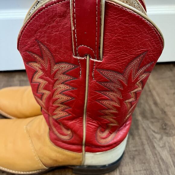 Vintage Justin Boots / Size 9/ Tricolored #5304 / Saddle Latigo/ 1998 main image 5